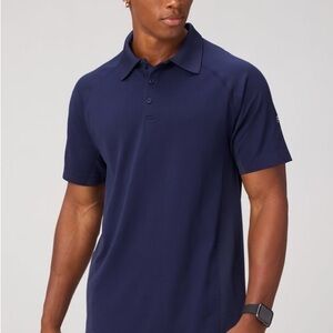 Men's Navy Fabletics Polo - Performance Short Sleeve